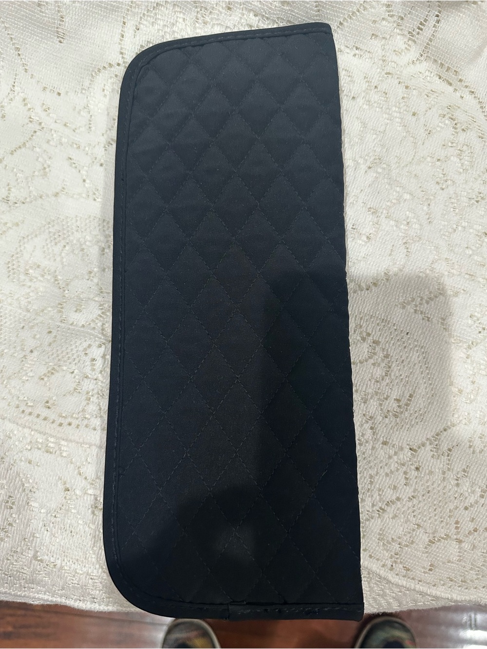 Vera Bradley Quilted  Black curling iron travel pouch